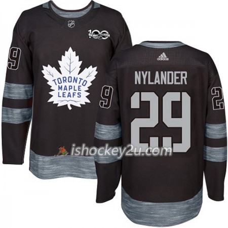 Mænd NHL Toronto Maple Leafs Trøje William Nylander 29 1917-2017 100th Anniversary Adidas Sort Authentic